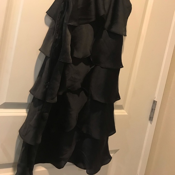 BCBG Paris Black Silk Dress - Picture 3 of 5
